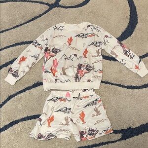 New Desert Adventure Pajama Set - Cream and Orange